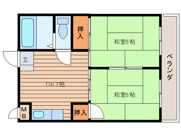 シャトレ緑ｹ丘の物件間取画像